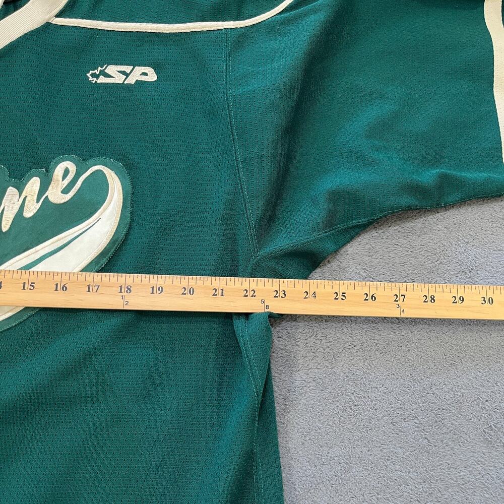 SP Ursuline Bears Green Cream FloKnit Pro 48 Ice Hockey Jersey Men's Size XXL - Picture 5 of 10